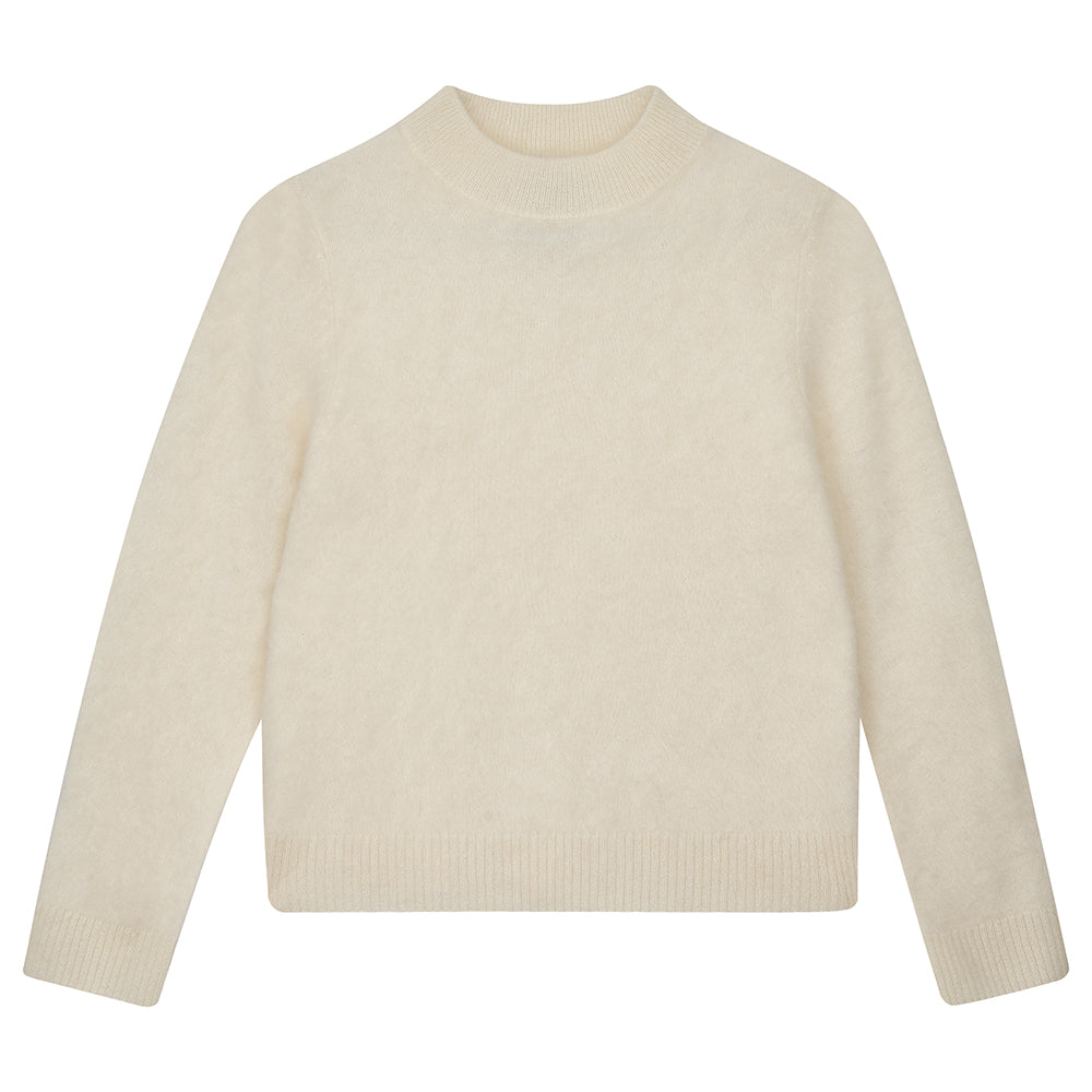 Jumper1234 Cashmere Brushed Turtle in Cream