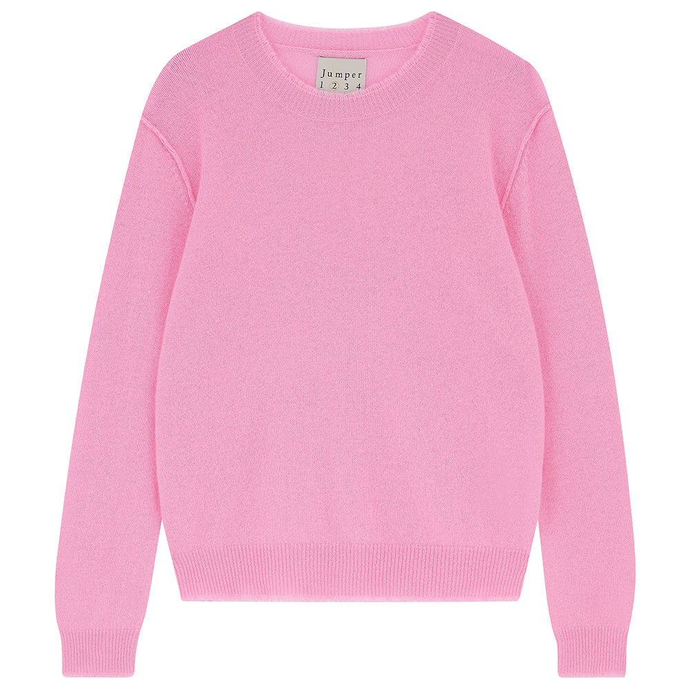 Pink sweater on a white background