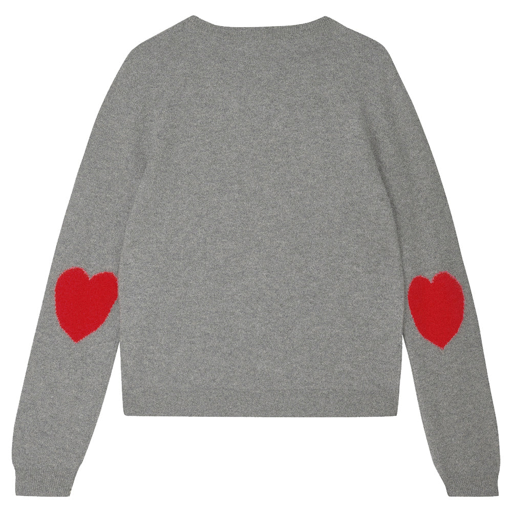Grey and red jumper store