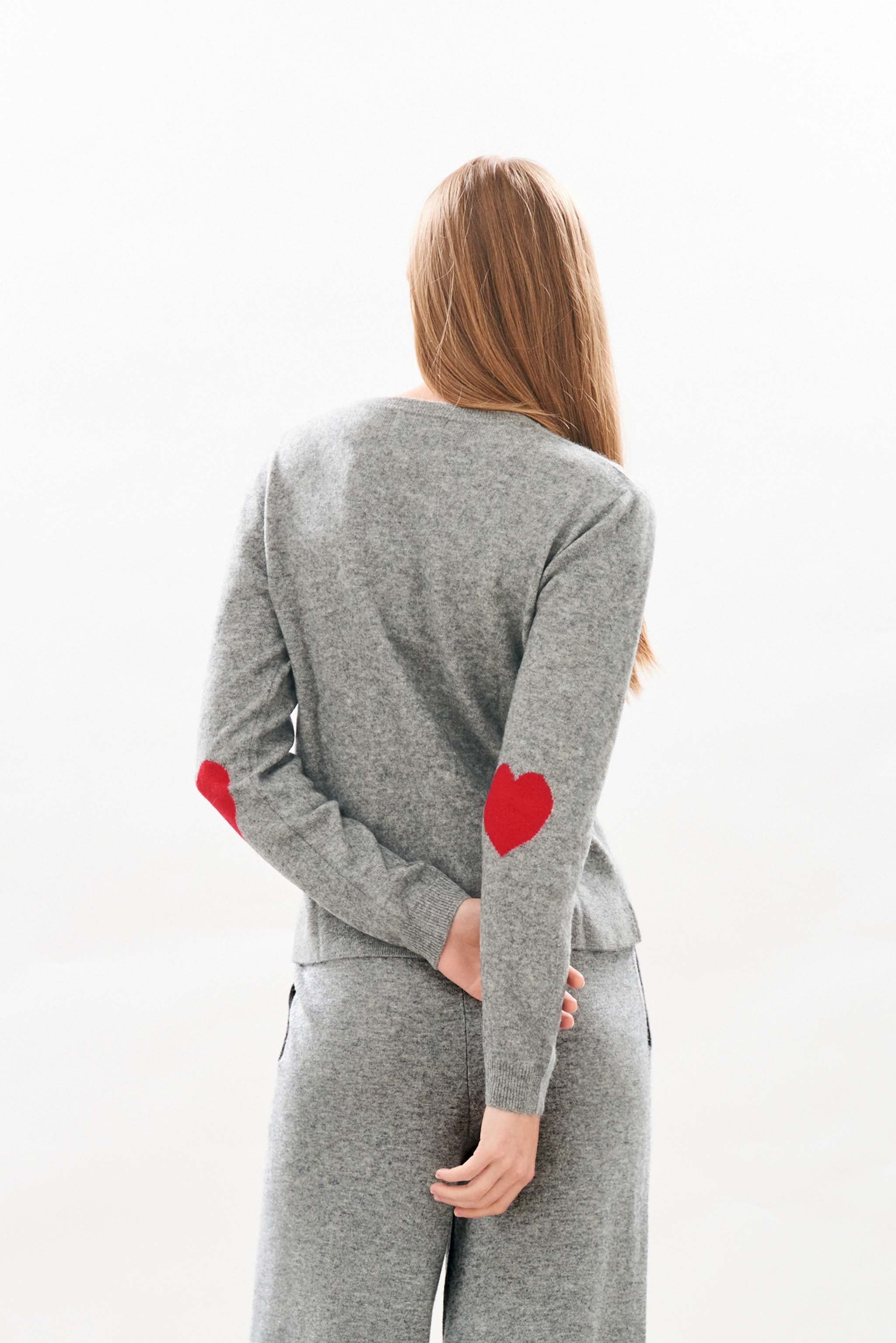 Grey and red jumper store