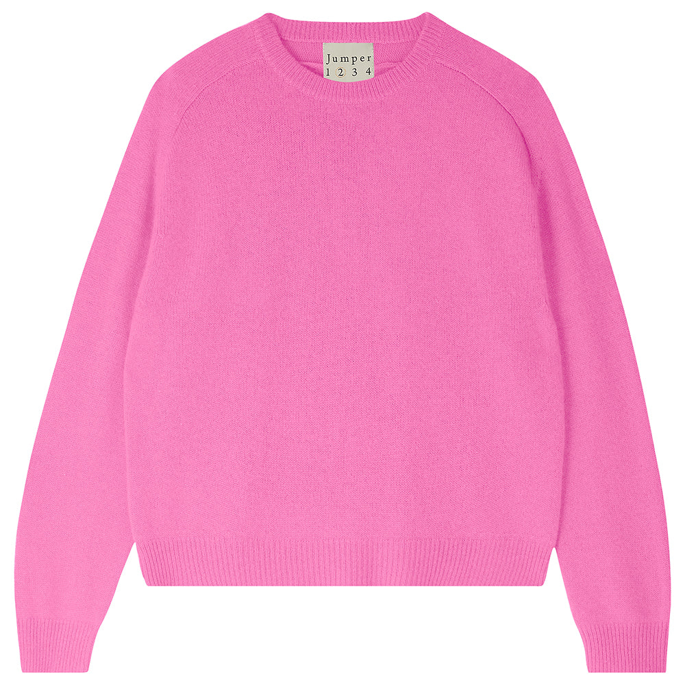Jumper1234 oversized cashmere crew in Peony