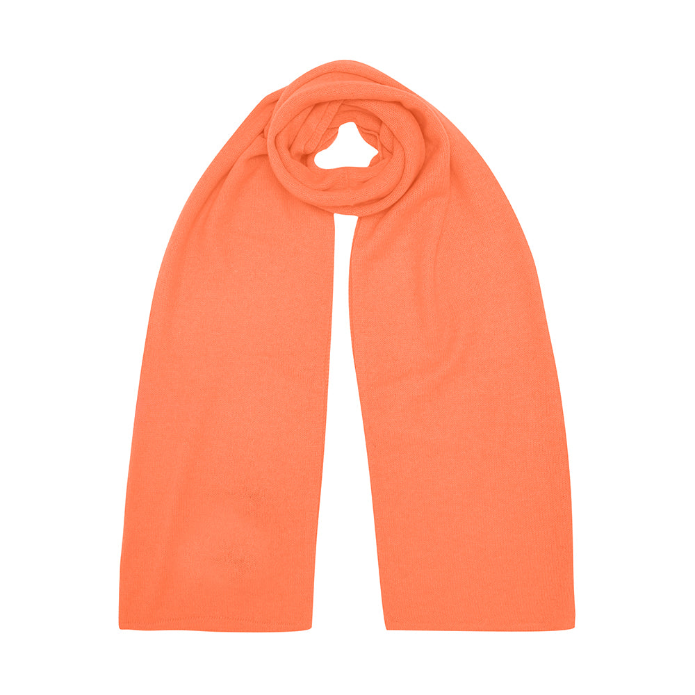 Jumper1234 neon coral cashmere scarf