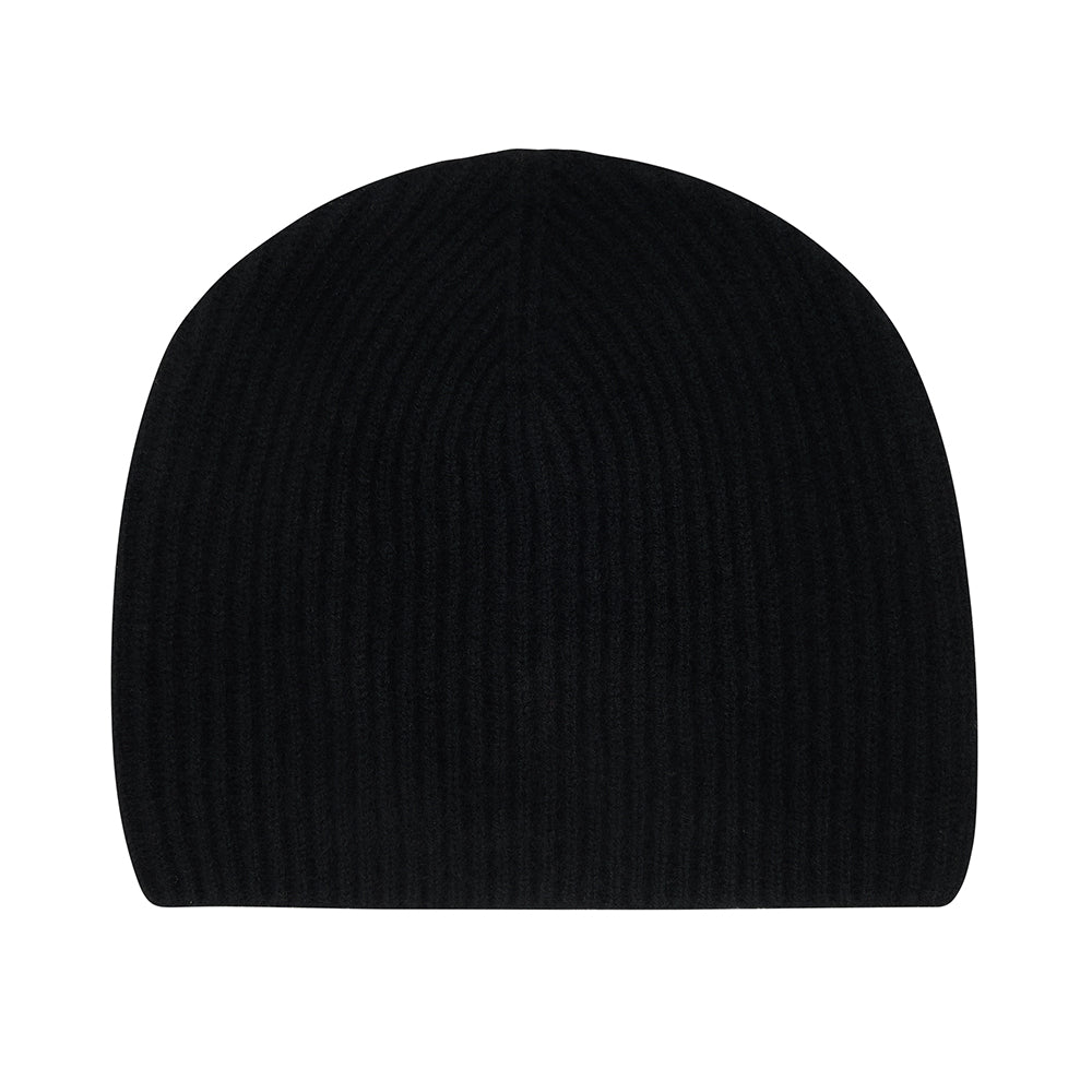 Cashmere Rib Beanie in Black |Jumper 1234