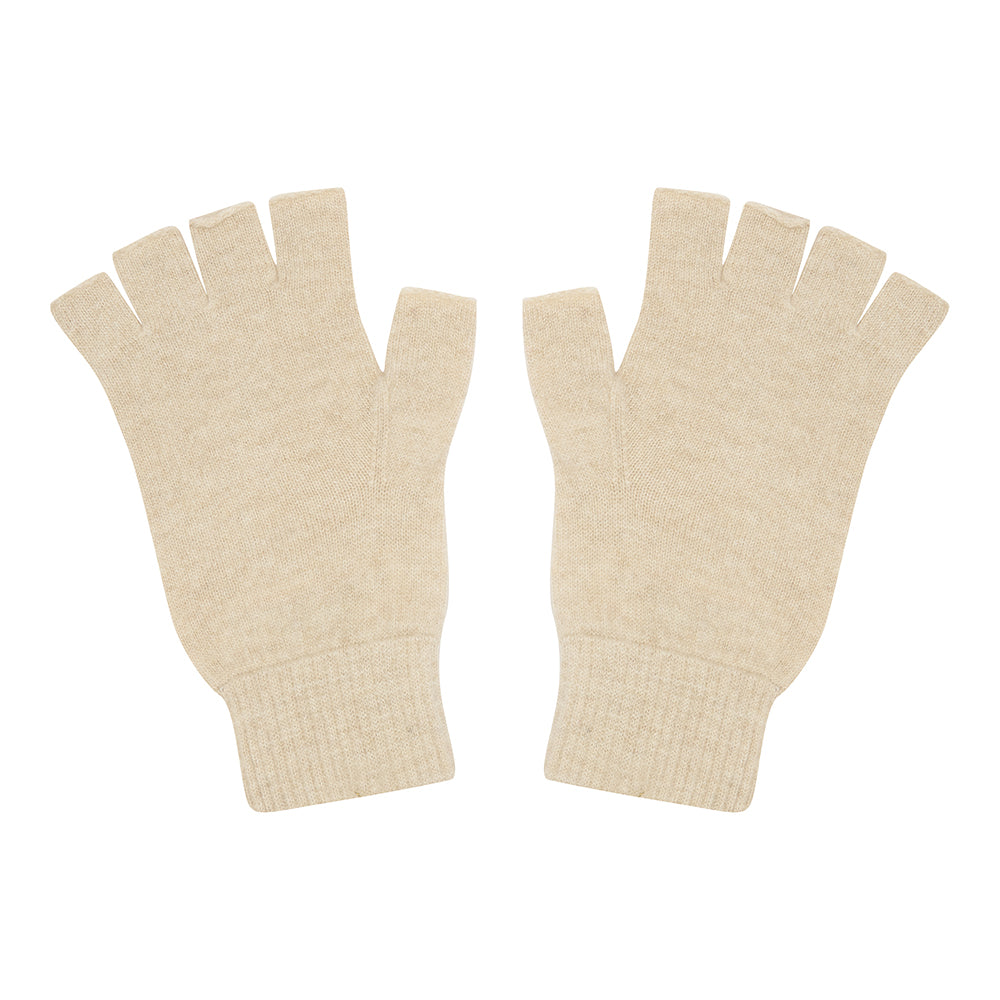 Jumper1234 cream cashmere fingerless gloves