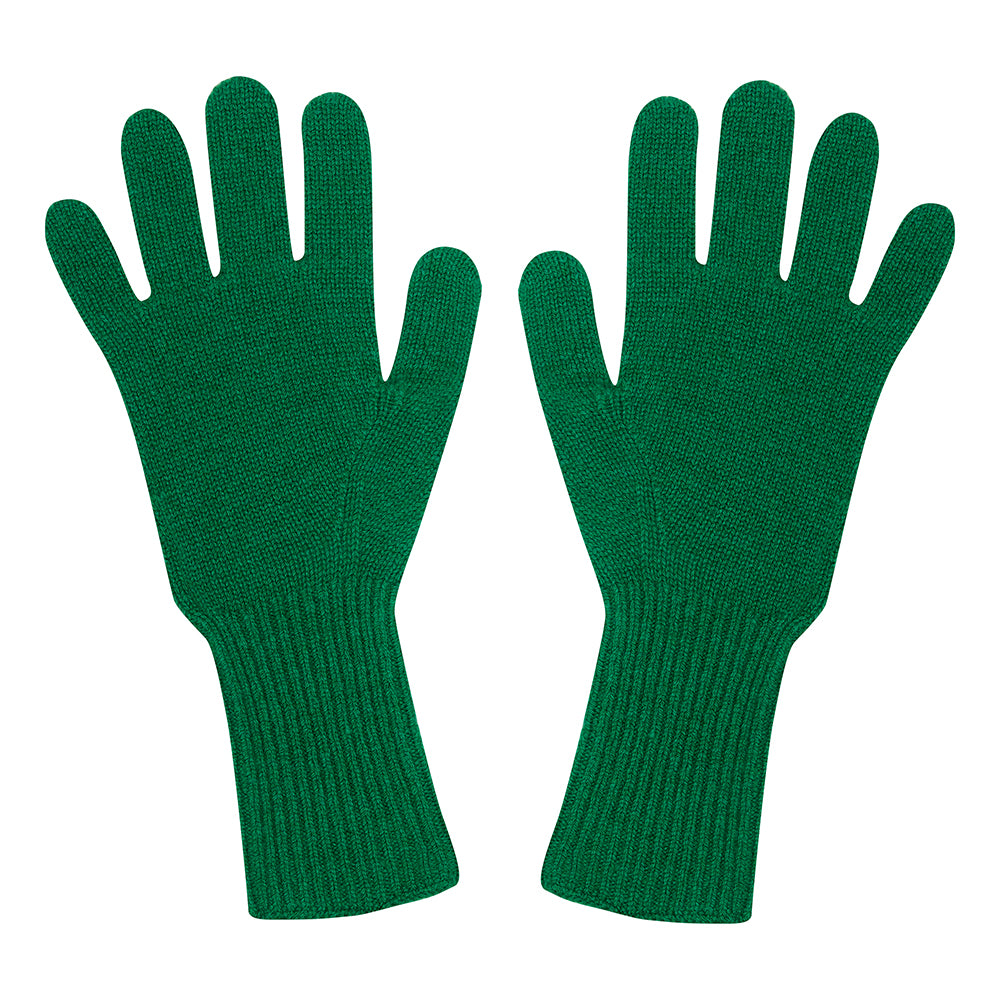 Jumper1234 bright green cashmere gloves