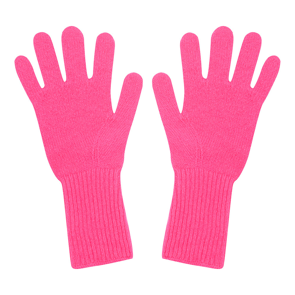 Jumper 1234 Cashmere Gloves in Neon Pink