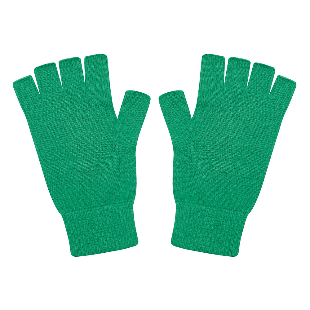 Jumper1234 Cashmere Fingerless Gloves in Bright Green