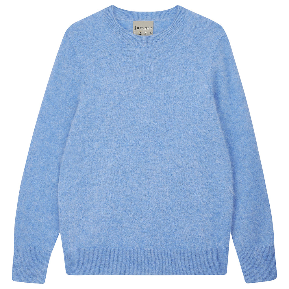 Jumper1234 Cashmere Brushed Crew in Blue Marl