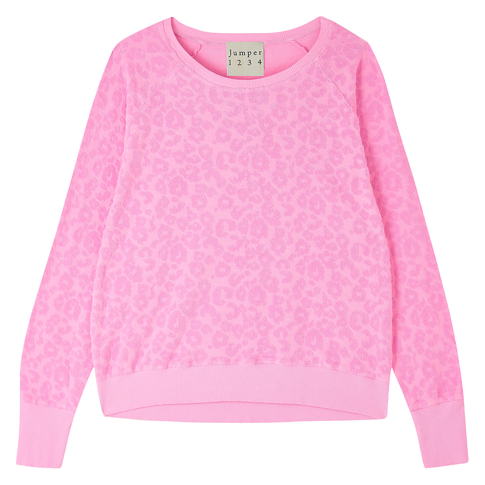 Pink leopard sweatshirt on sale