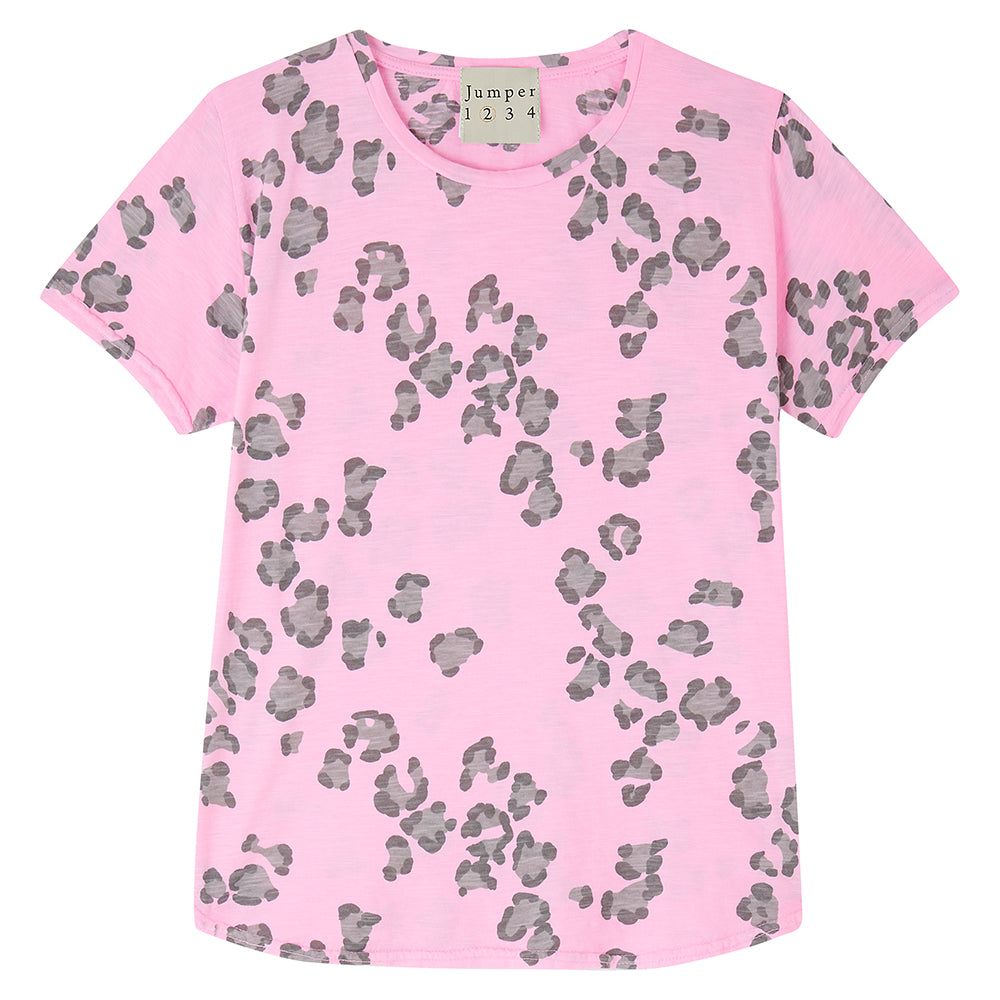 pink leopard t shirt