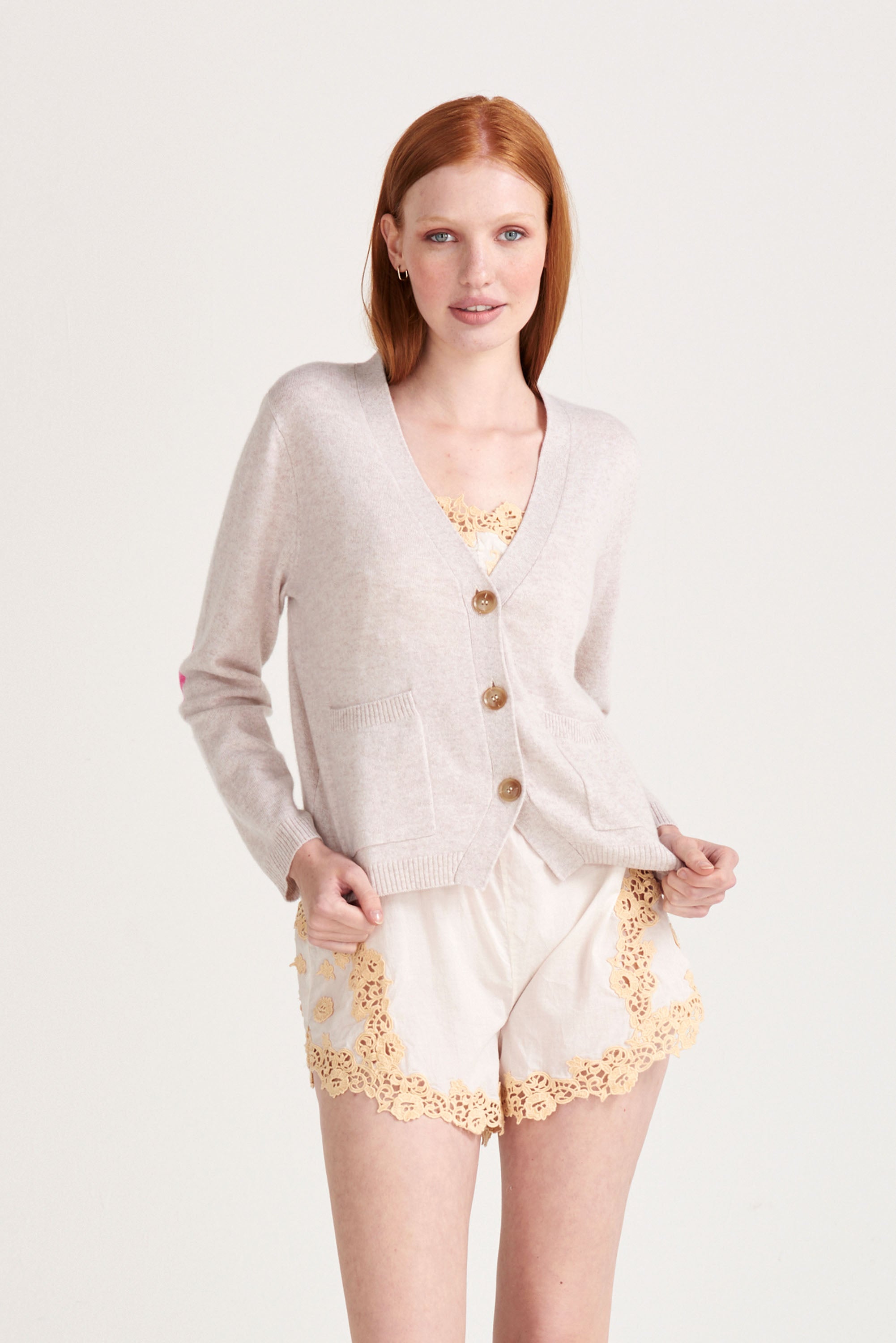 Oatmeal on sale cashmere cardigan