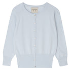Jumper1234 neat fit cashmere round neck cardigan in pale blue