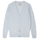 Jumper1234  Oversize cashmere vee neck cardigan in pale blue