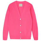 Jumper1234 Oversize cashmere vee neck cardigan in neon pink