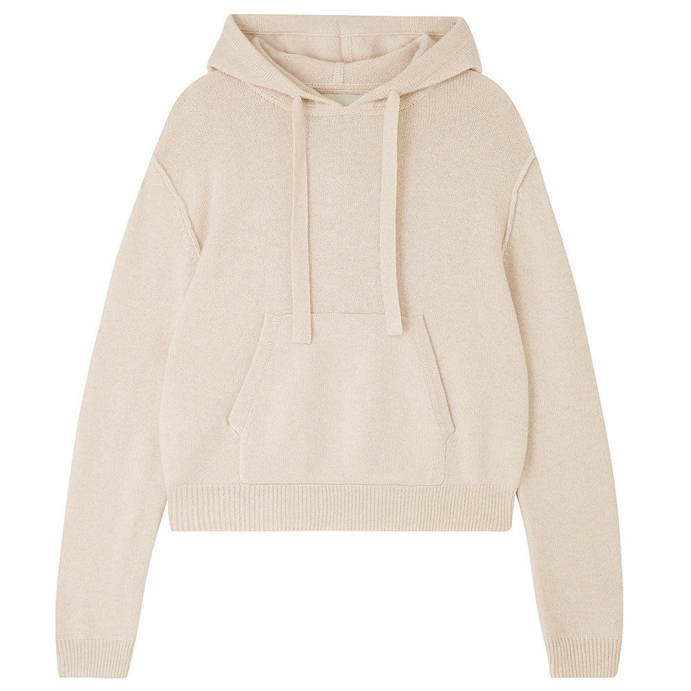 Jumper 1234 Cashmere Wool Hoodie in Biscuit