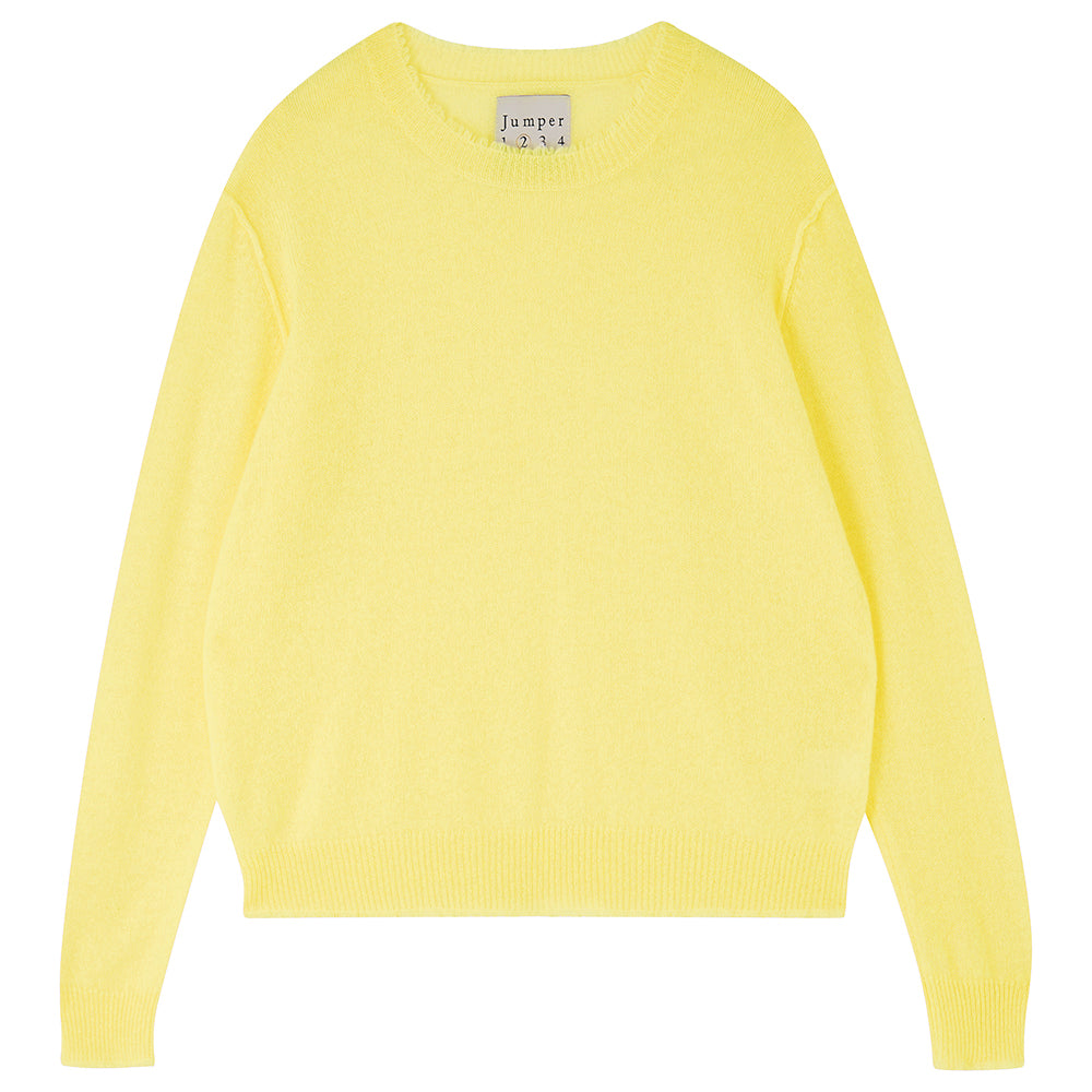 Jumper1234  Lemon cashmere crew neck with 'distressed' ribs. 