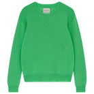 Green sweater on a white background