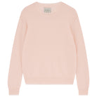Jumper 1234 Pale pink cashmere crew neck with 'distressed' ribs.