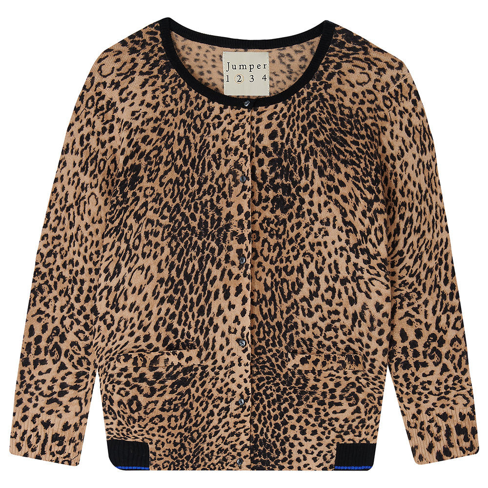 Jumper 1234 cashmere wool blend leopard print cashmere cardigan